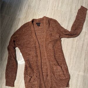 Poof! Warm Brown Knit Sweater